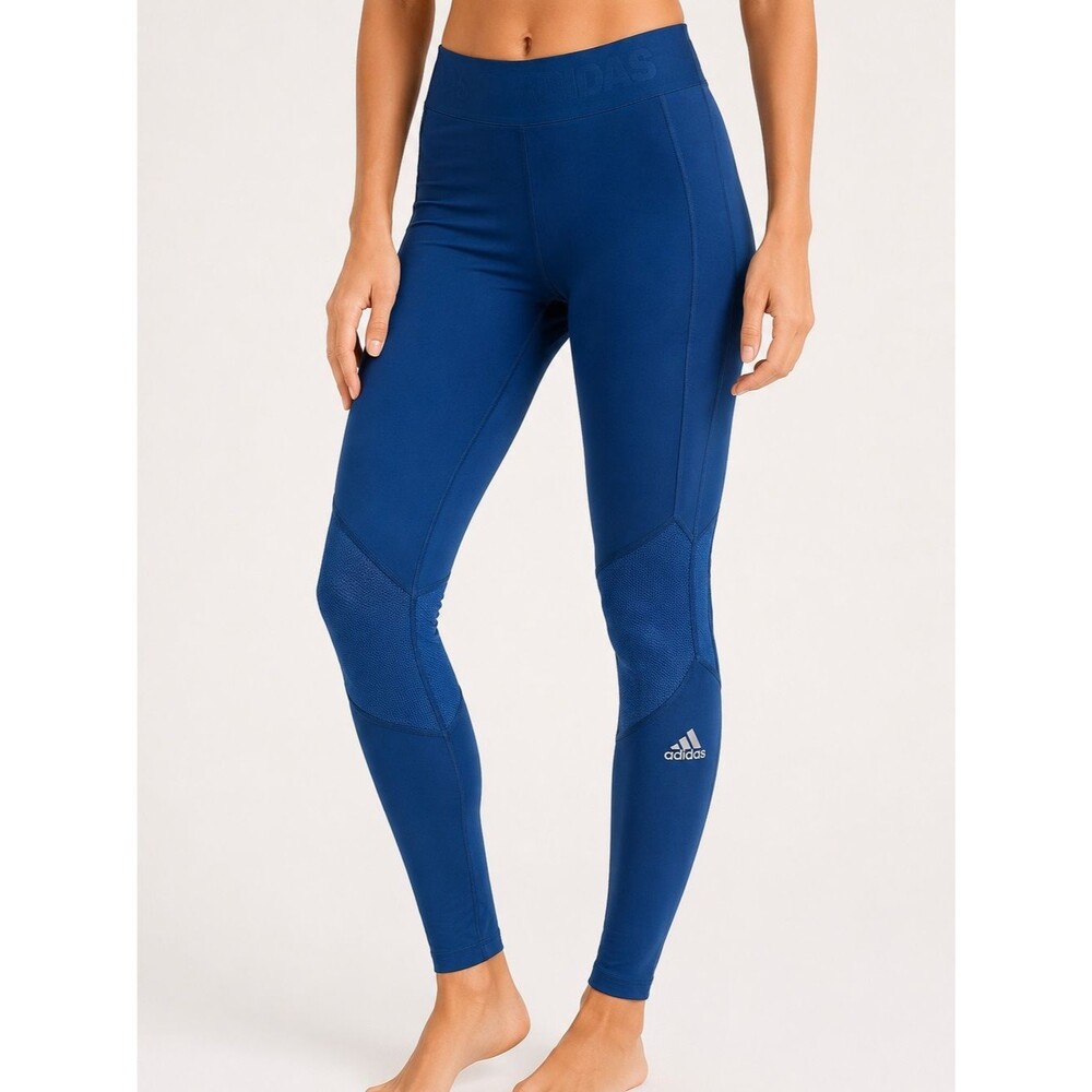 Adidas Alphaskin Blue Compression Leggings Training Tights Size Small